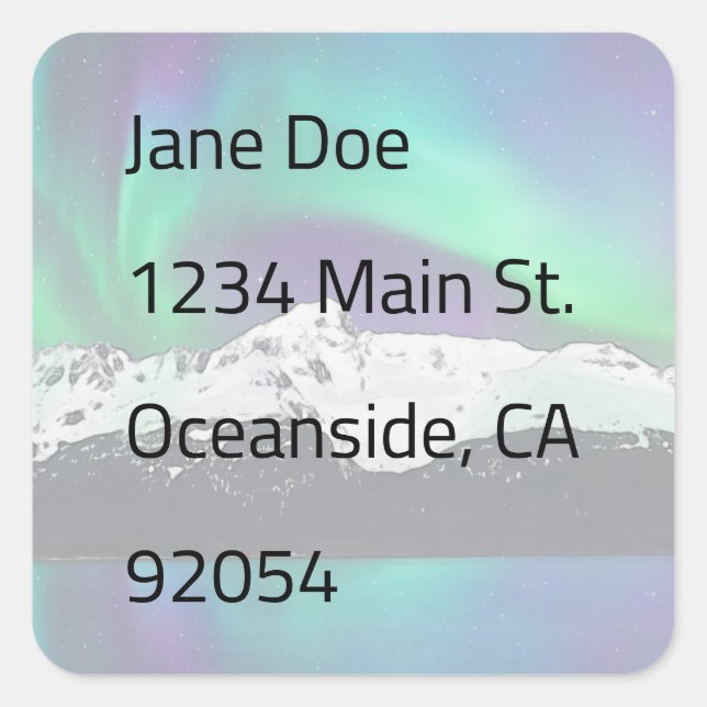 Aurora Borealis - Envelope Stickers (Front)