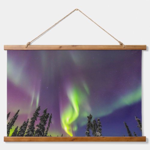 Aurora Borealis  Fairbanks Alaska Hanging Tapestry