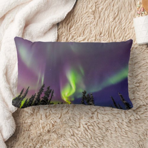 Aurora Borealis  Fairbanks Alaska Lumbar Pillow