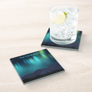 Aurora Borealis Glass Coaster