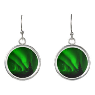 aurora-borealis green earrings