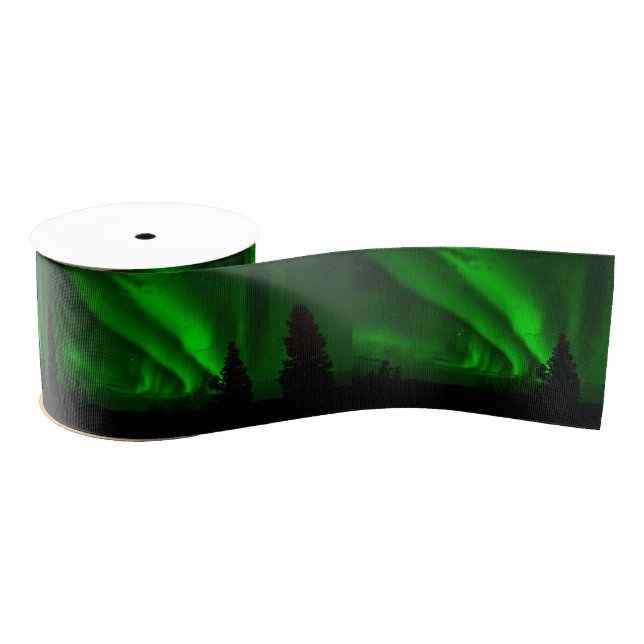 aurora-borealis green grosgrain ribbon (Spool)
