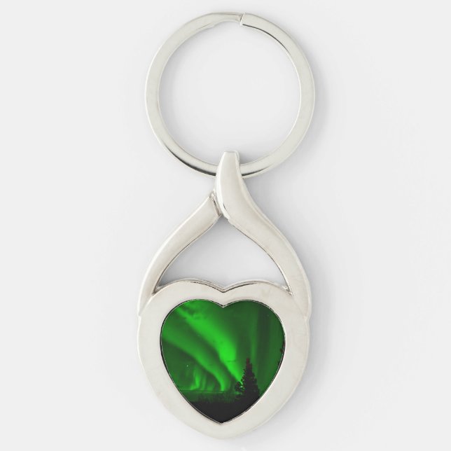aurora-borealis green keychain (Front)