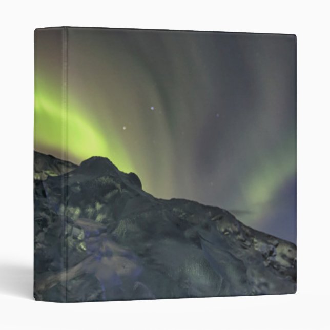 Aurora Borealis | Iceberg Jokulsarlon Iceland 3 Ring Binder (Front/Spine)