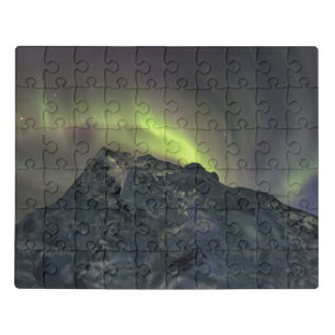 Aurora Borealis Iceberg Jokulsarlon Iceland Jigsaw Puzzle
