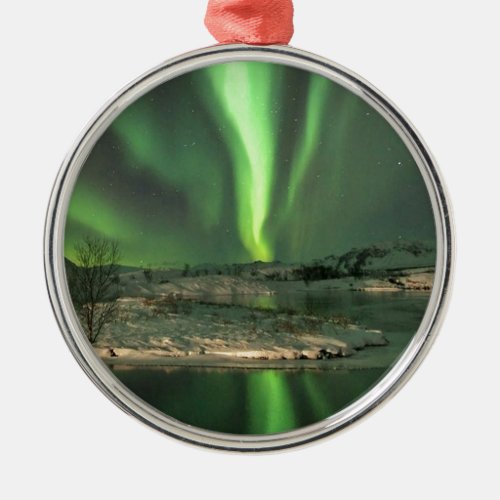 Aurora Borealis Iceland Metal Ornament