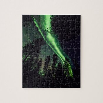 Aurora Borealis In Finnish Lapland Jigsaw Puzzle by JukkaHeilimo at Zazzle