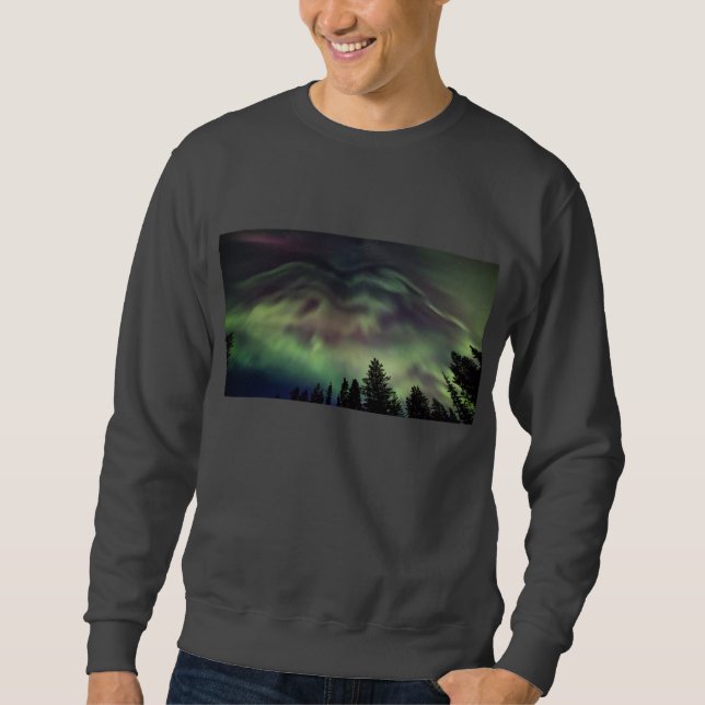 Aurora borealis in Finnish Lapland Sweatshirt (Front)