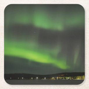 Aurora borealis in the sky coaster
