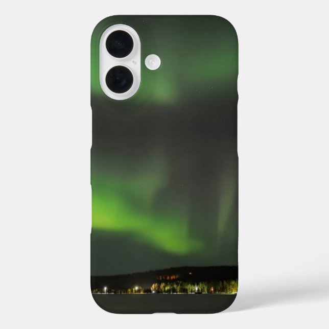 Aurora borealis in the sky iPhone case (Back)
