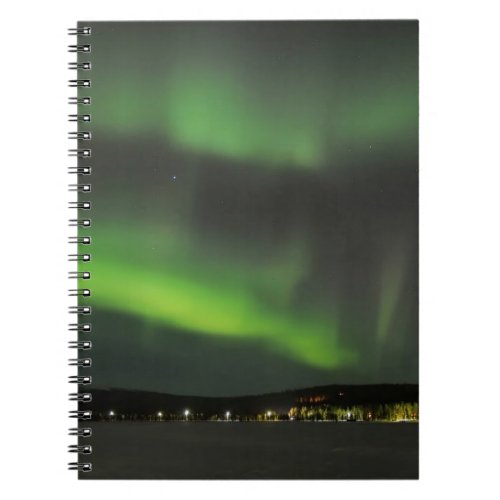 Aurora borealis in the sky notebook