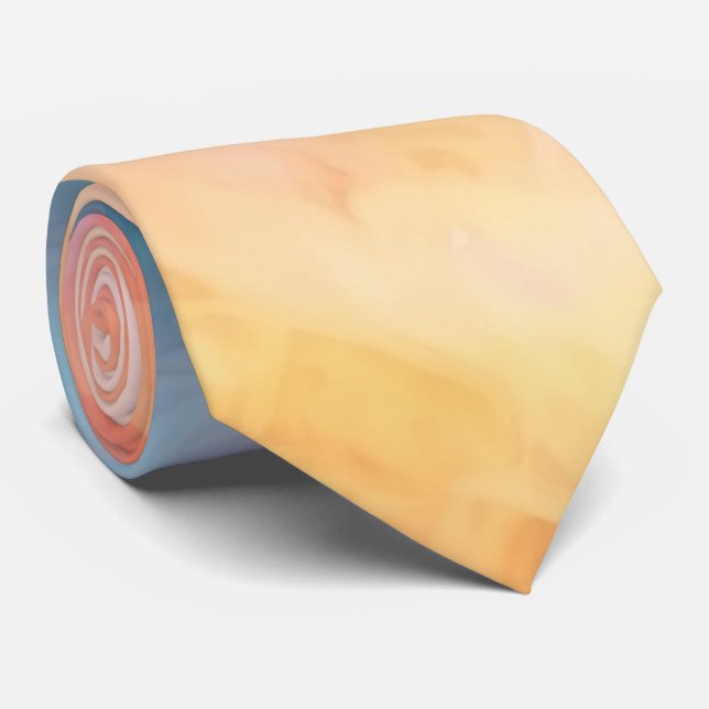 Aurora Borealis Inspired Neck Tie (Rolled)