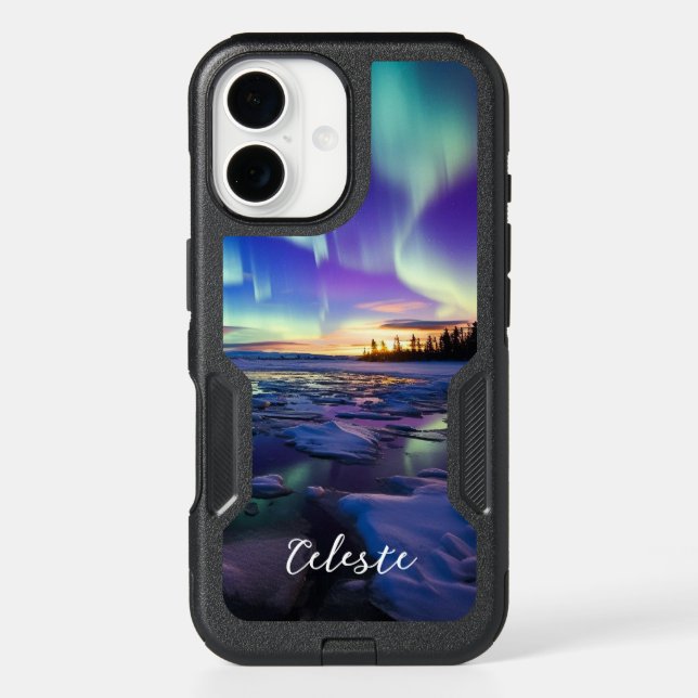 Aurora Borealis Iridescent Twilight Otterbox iPhone Case (Back)