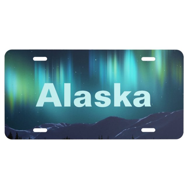 Aurora Borealis License Plate (Front)