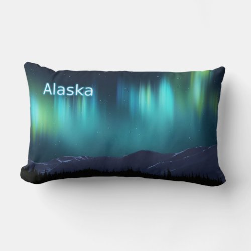 Aurora Borealis Lumbar Pillow