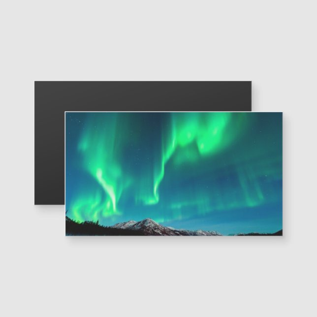 Aurora Borealis Magnetic Card (Front/Back)