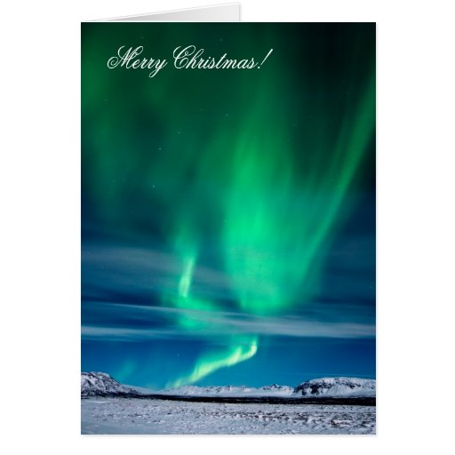 Aurora Borealis - Merry Christmas Card | Zazzle