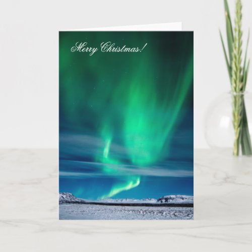 Aurora Borealis _ Merry Christmas Holiday Card