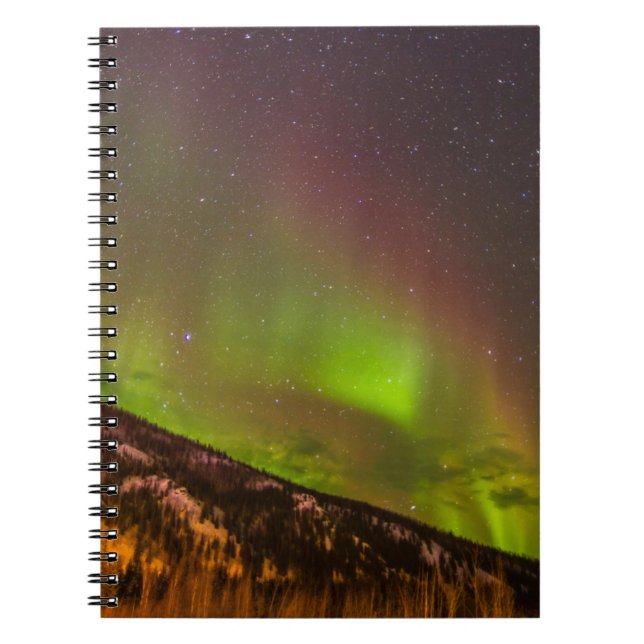 Aurora Borealis | Mountains Fairbanks Alaska Notebook (Front)