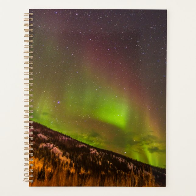 Aurora Borealis | Mountains Fairbanks Alaska Planner (Front)