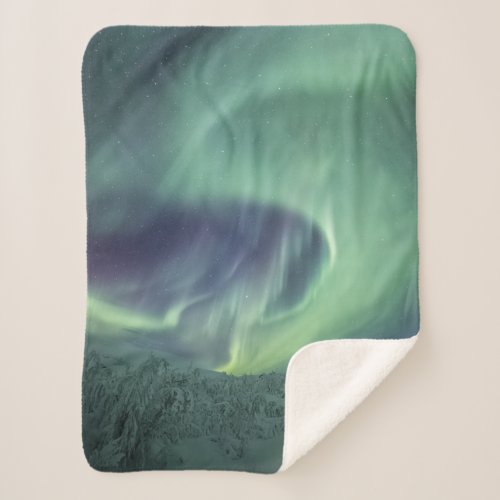 Aurora Borealis Nature Photo Sherpa Blanket