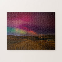 Aurora Borealis Night Sky | Alberta Prairie Landsc