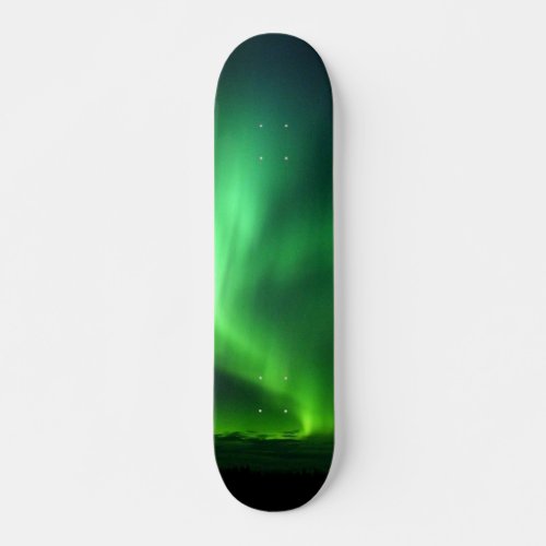 Aurora Borealis Norther Lights Alaska Sky Green Sk Skateboard