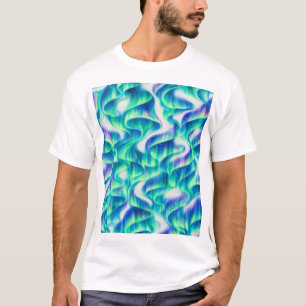 Aurora Borealis Northern Lights Abstract Pattern T-Shirt