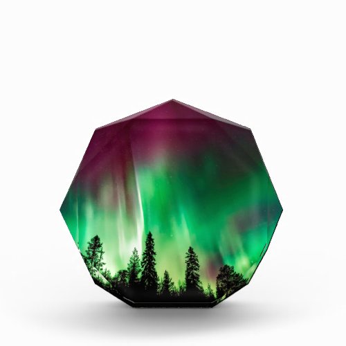 Aurora borealis northern lights acrylic award