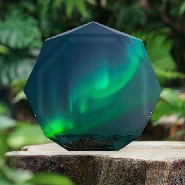 Aurora Borealis Northern lights Alaska sky Green Acrylic Award (Creator Uploaded)