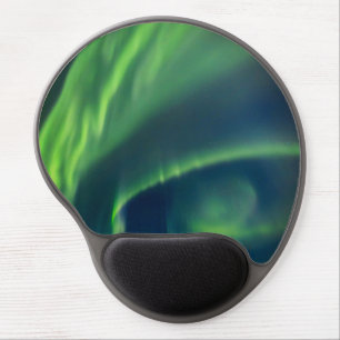 Aurora Borealis Northern lights Alaska sky Green Gel Mouse Pad