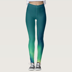 Aurora Borealis Northern lights Alaska Sky Leggings