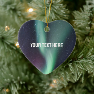 Aurora Borealis Northern lights arctic night sky  Ceramic Ornament