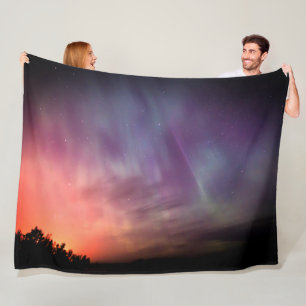 Aurora Borealis Northern lights Arctic night sky Fleece Blanket