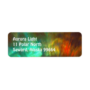 Aurora Borealis,  Northern Lights - Customizable Label