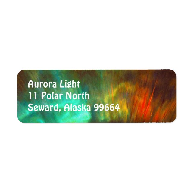 Aurora Borealis,  Northern Lights - Customizable Label (Front)