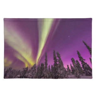 Aurora Borealis Northern Lights Fairbanks Alaska Cloth Placemat
