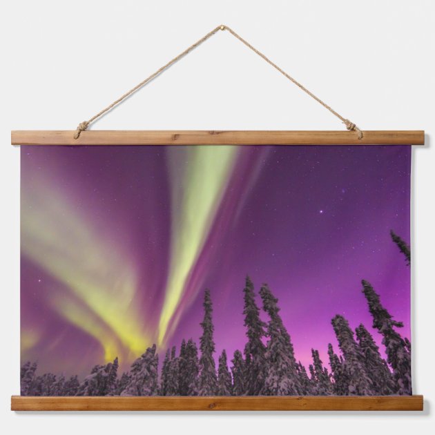 Aurora Borealis Northern Lights Fairbanks Alaska Hanging Tapestry