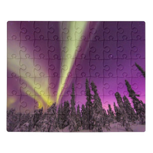 Aurora Borealis Northern Lights Fairbanks Alaska Jigsaw Puzzle