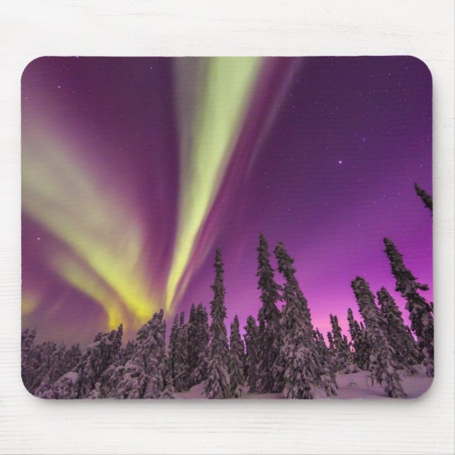 Aurora Borealis Northern Lights Fairbanks Alaska Mouse Pad (Front)