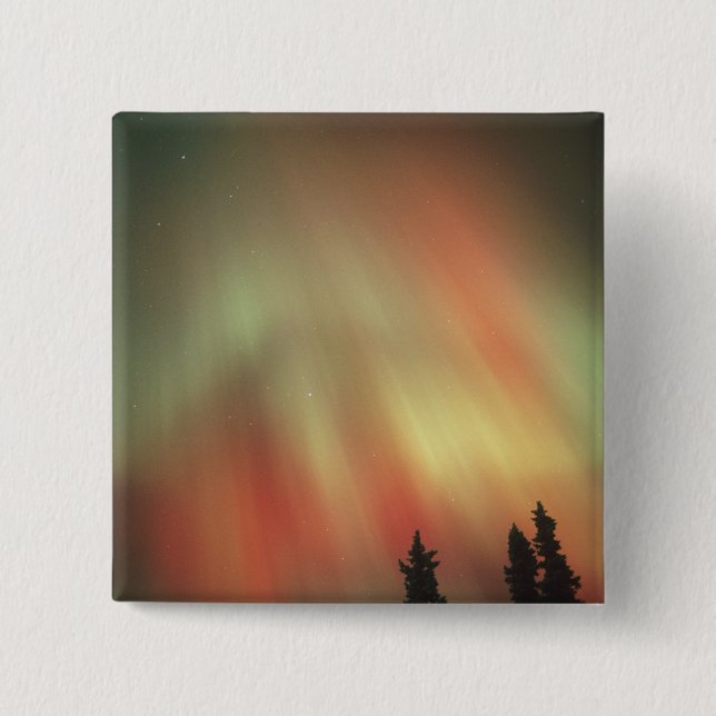Aurora Borealis, Northern Lights, Fairbanks Button (Front)
