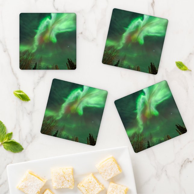 Aurora Borealis Northern Lights | Fairbanks Coaster Set (In Situ)