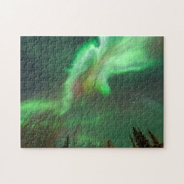 Aurora Borealis Northern Lights | Fairbanks Jigsaw Puzzle (Horizontal)