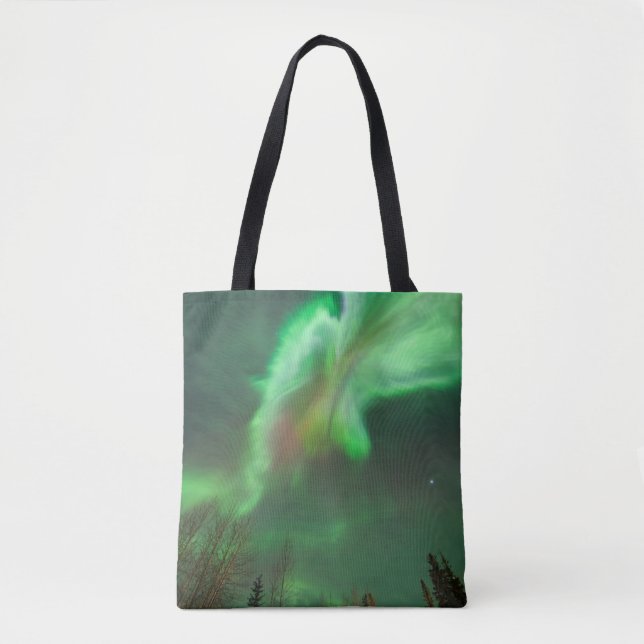 Aurora Borealis Northern Lights | Fairbanks Tote Bag (Front)