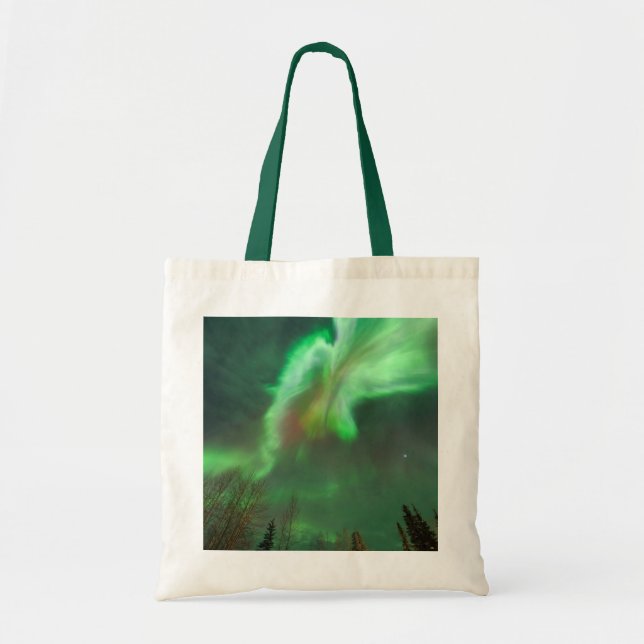Aurora Borealis Northern Lights | Fairbanks Tote Bag (Front)