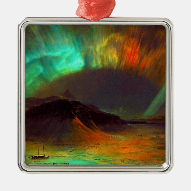 Aurora Borealis - Northern Lights Metal Ornament (Front)