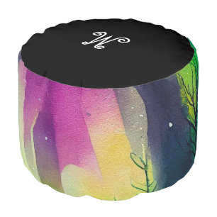 *~* Aurora Borealis Northern Lights Night Pouf