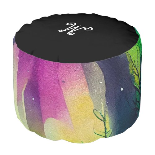 *~* Aurora Borealis Northern Lights Night Pouf