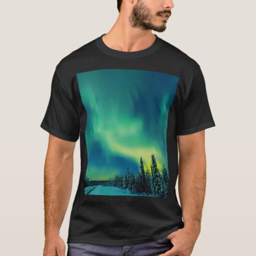 Aurora Borealis Northern lights Norway Arctic  T_Shirt