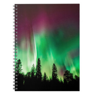 Aurora borealis northern lights notebook